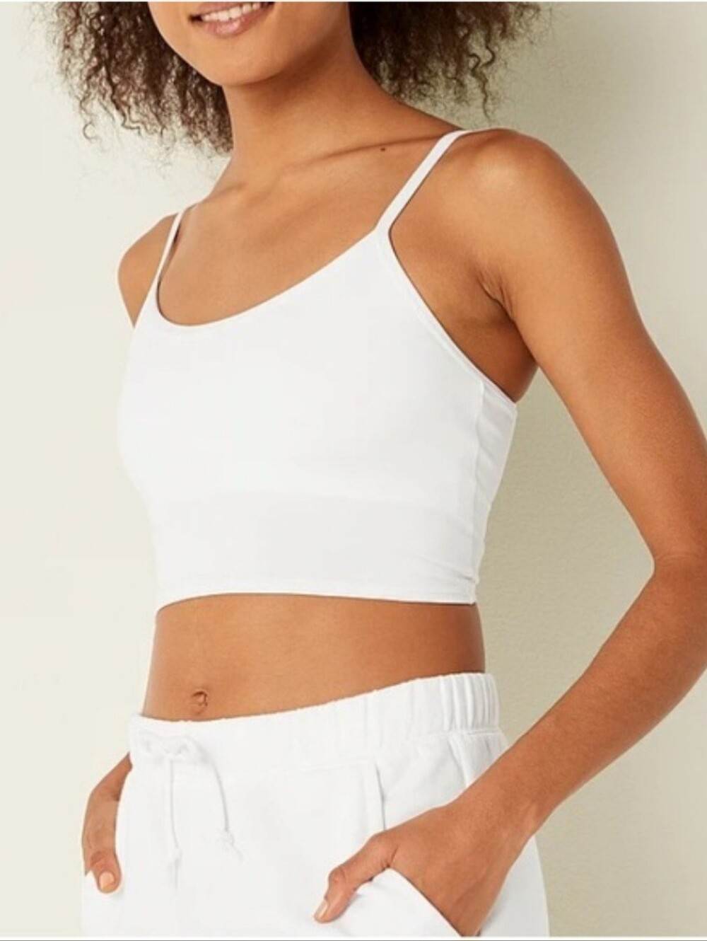 White Crop Active Top